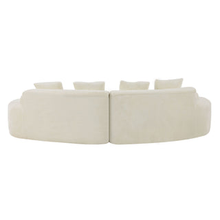 Modern Curved Sofa With Pillows
