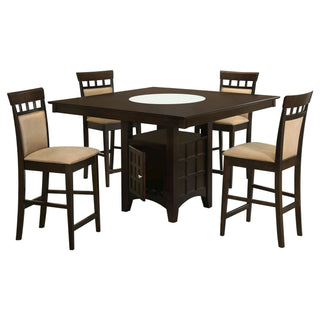 Gianna - 5 Piece Counter Height Dining Set - Cappuccino