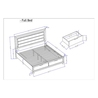 Cllisie - 5 Piece Bedroom Set With Padded Headboard