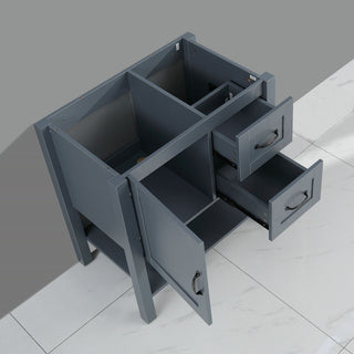 Bathroom Vanity With Mirror And Top Only - Gray