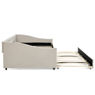 Upholstered Daybed With USB Charging & Pull Out Bed
