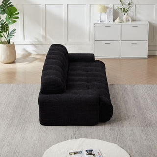 Cloud Series Minimalist Button Tufted Square Arm 3 Seater Sofa