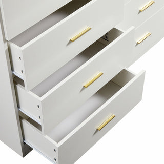 Modern Drawer Dresser For Bedroom, Ample Storage Wide Chest Of Drawers