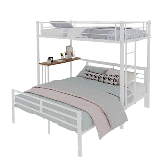 Bunk Bed With Built In Desk & Guardrail Frame