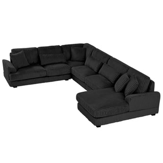 U - Sectional Sofa With Chaise Lounge, Oversized Living Room Couch