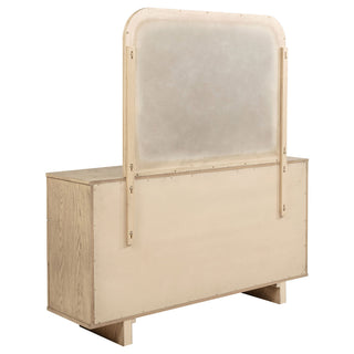 Kimpton - 9 Drawer Dresser With Mirror - Beige