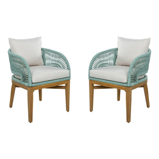 Outdoor Dining Chairs With Cushion (Set of 2)