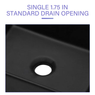 Sleek Ceramic Rectangular Vessel Bathroom Sink