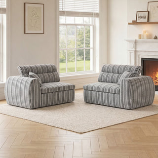 3 Seater, Couch With Throw Pillows For Living Room
