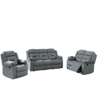 Contemporary Living Room Set With Pillow Arms And Headrest Support