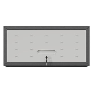 Heavy Duty Metal Wall Mounted Tool Storage Cabinet Steel Metal Garage Storage Cabinet - Black / Gray