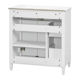 Freestanding Bathroom Vanity With Sink, Soft Close Door, Tip Out Drawer