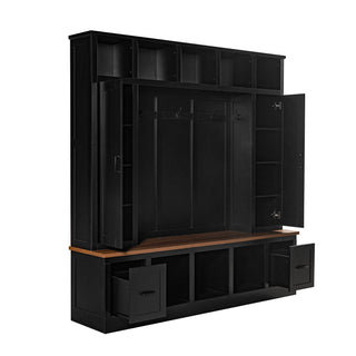 Hall Tree With Storage Bench, Entryway Coat Rack With Hooks