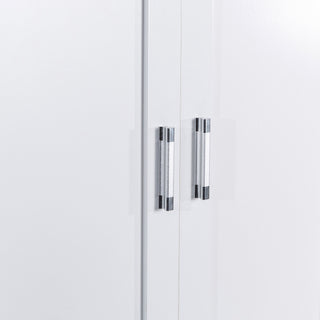 Tall Bathroom Storage Cabinet With 2 Doors And Drawers, Adjustable Shelf