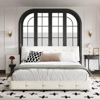 Tufted Headboard With Extra-Large Ultra-Soft Cloud Pillow Design