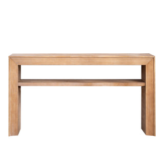 Console Table With Storage Shelf - Antique Natural / Light Natural / Natural