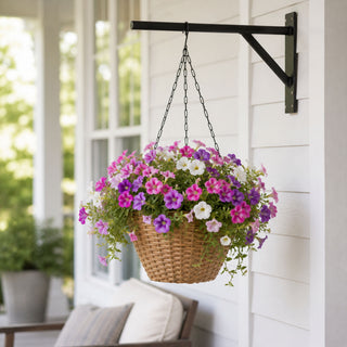 Hanging Planters, Indoor Outdoor Plant Holders (Set of 2) - Brown