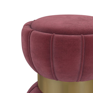 Inez - Round Upholstered Ottoman
