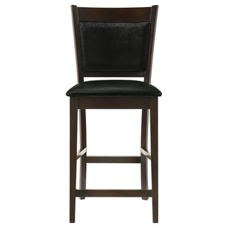 Upholstered Counter Height Stools (Set of 2) - Black / Espresso