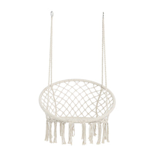 Macrame Hanging Hammock Chair, Rope Swing For Indoor And Outdoor Use