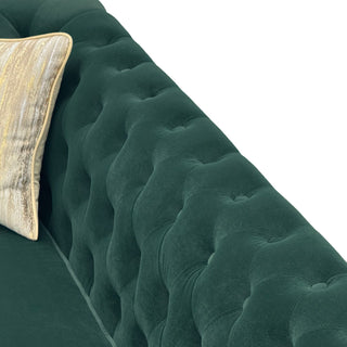 Chesterfield Sofa, 3 Seat Couch With Deep Button Tufted Back, Rolled Arms