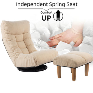 Adjustable Japanese Reclining Floor Chair Sofa With Metal Frame For Living Room