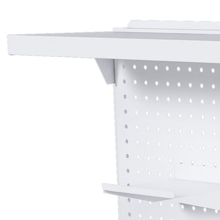 Clamp On Desk Pegboard With Single Monitor Stand