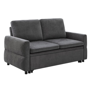 Convertible Sofa Bed Loveseat With Adjustable Backrest And USB Ports