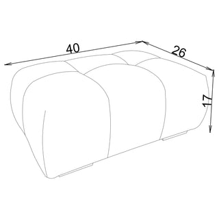 Inverness - Rectangular Upholstered Tufted Ottoman - Orange