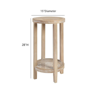 Bedford - Round Accent Table - Reclaimed Wheat