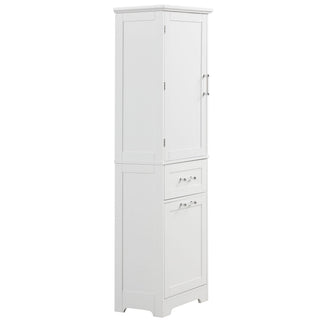 Tall Freestanding Bathroom Storage Cabinet With Adjustable Shelf And 2 Drawers