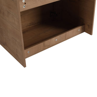 Wall Mounted Bathroom Vanity & Sink, Storage Shelves & Soft Close Door