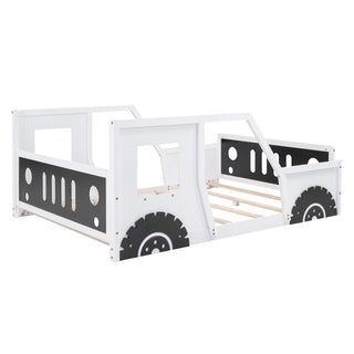 Classic Car Shaped Platform Bed With Wheels