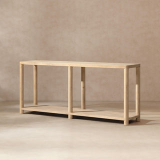 Milo - Console Table With Lower Shelf - Natural