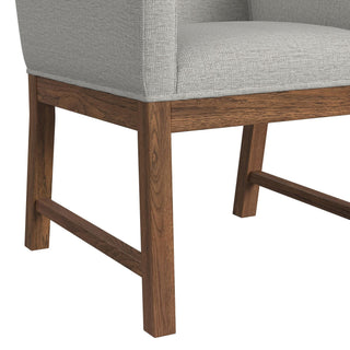 Glinda - Upholstered Fabric Dining Chair (Set of 2) - Brown / Light Gray