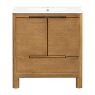 Softened Modern Bathroom Vanity With Sink