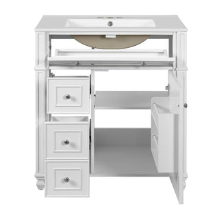 Bathroom Vanity Cabinet With Sink, Soft Close Doors With Door Organizer