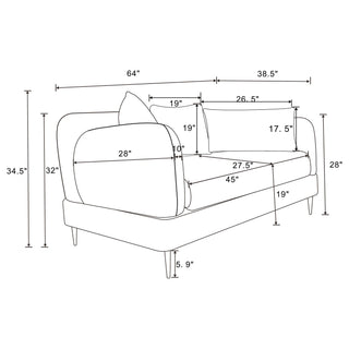 Repley - Upholstered Sculpted Track Arm Loveseat - Beige
