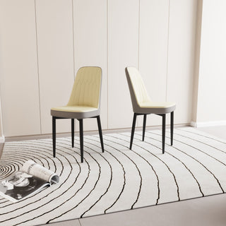 Modern Dining Chair With Cushions And Metal Legs
