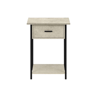 Contemporary 2 Tier Accent Table With Storage Drawer