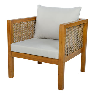 2 Piece Outdoor Armchair Set With Cushion