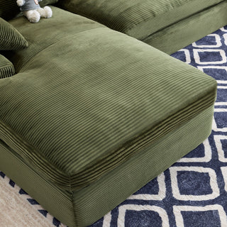 Compressed Sofa With 3 Back Cushions, 2 Throw Pillows