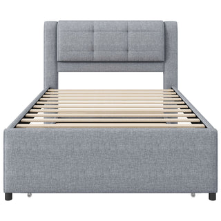 Upholstered Platform Bed With Multifunctional Trundle