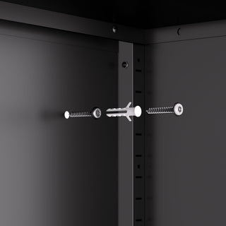 Heavy Duty Rolling Cabinet With Lock, Garage Storage Cabinet, 4 Adjustable Shelves For Tool Organization