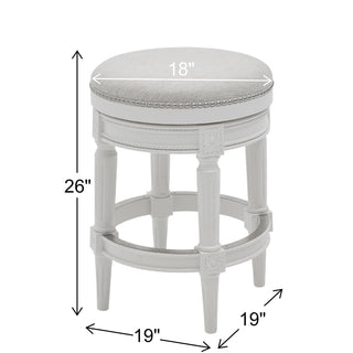Rustic Elegance Backless Swivel Stool