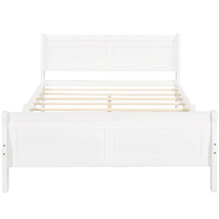 Platform Bed Frame Mattress Foundation Sleigh Bed With Headboard / Footboard / Wood Slat Suppor