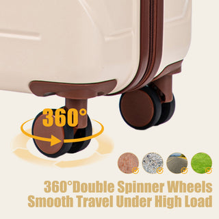 Hard Shell Luggage With Scratch Resistant Surface, 4 Wheels, Combination Lock & Side Hooks