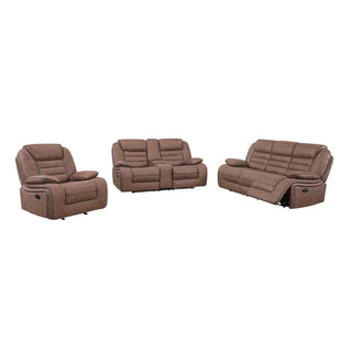 Lucius - Reclining Sofa With Manual Recline - Brown