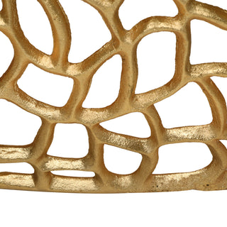 Modern Glam Mesh Coffee Table With Accents And - Gold