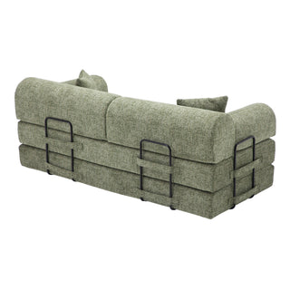 Modern 2 Tone Fabric Convertible Sleeper Sofa Bed